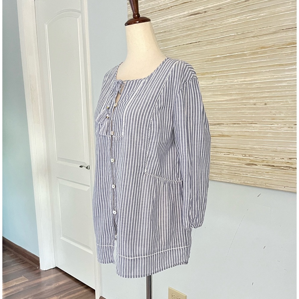J.Jill 100% cotton peasant blouse size S - Picture 8 of 11